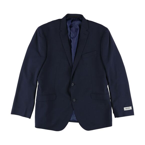 Kenneth Cole Mens Mini-Strip Two Button Blazer Jacket,...